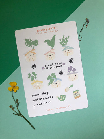 houseplant planner sticker sheet - Hey Soosie