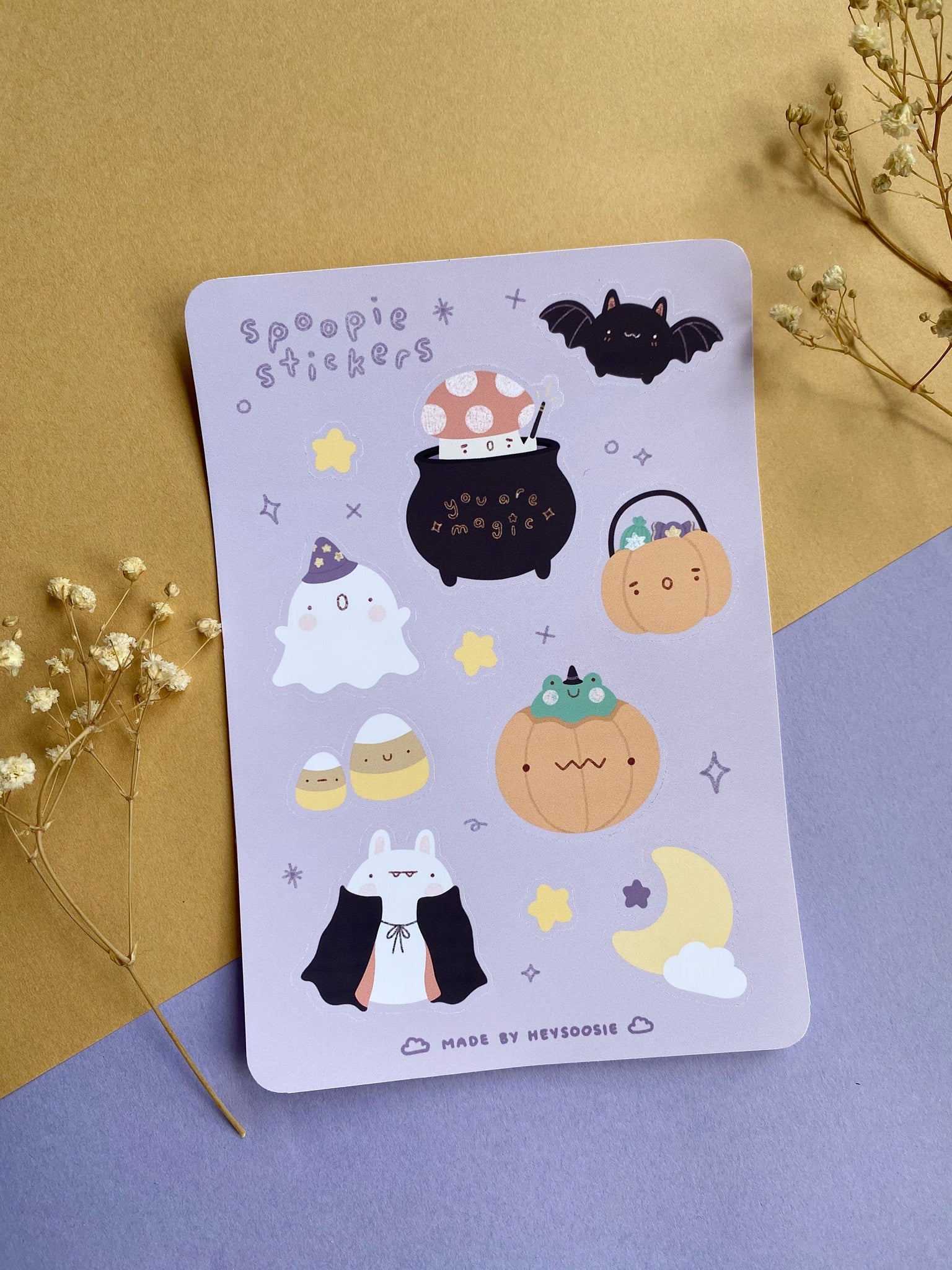 halloween themed sticker sheet - Hey Soosie