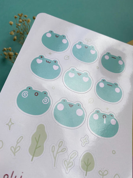 ollie the froggie sticker sheet - Hey Soosie