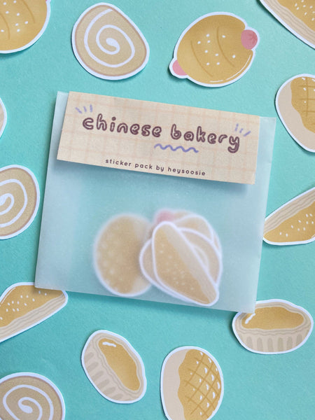 chinese bakery themed sticker pack - Hey Soosie
