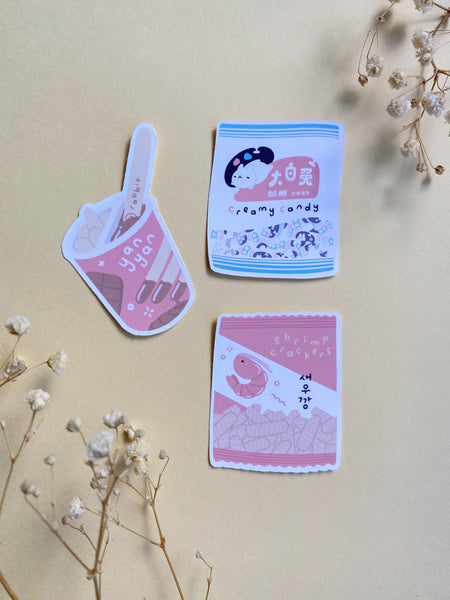 asian snacks themed sticker pack - Hey Soosie