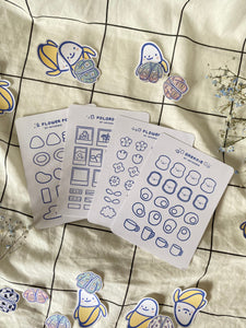 coloring sticker sheets (single sheet)