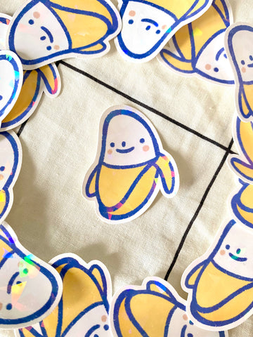 cute banana diecut sticker